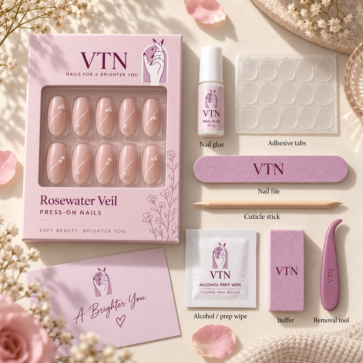 Rosewater Veil VTN complete application and removal kit