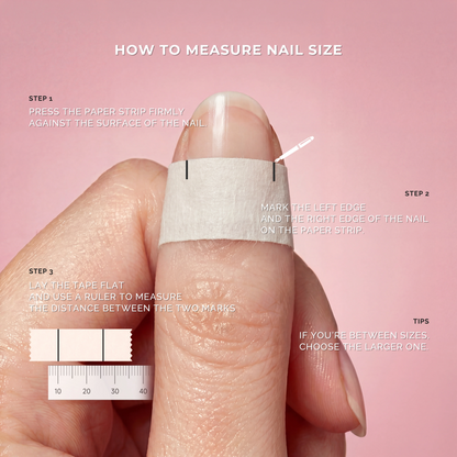 How to measure press-on nail size - VTN size guide